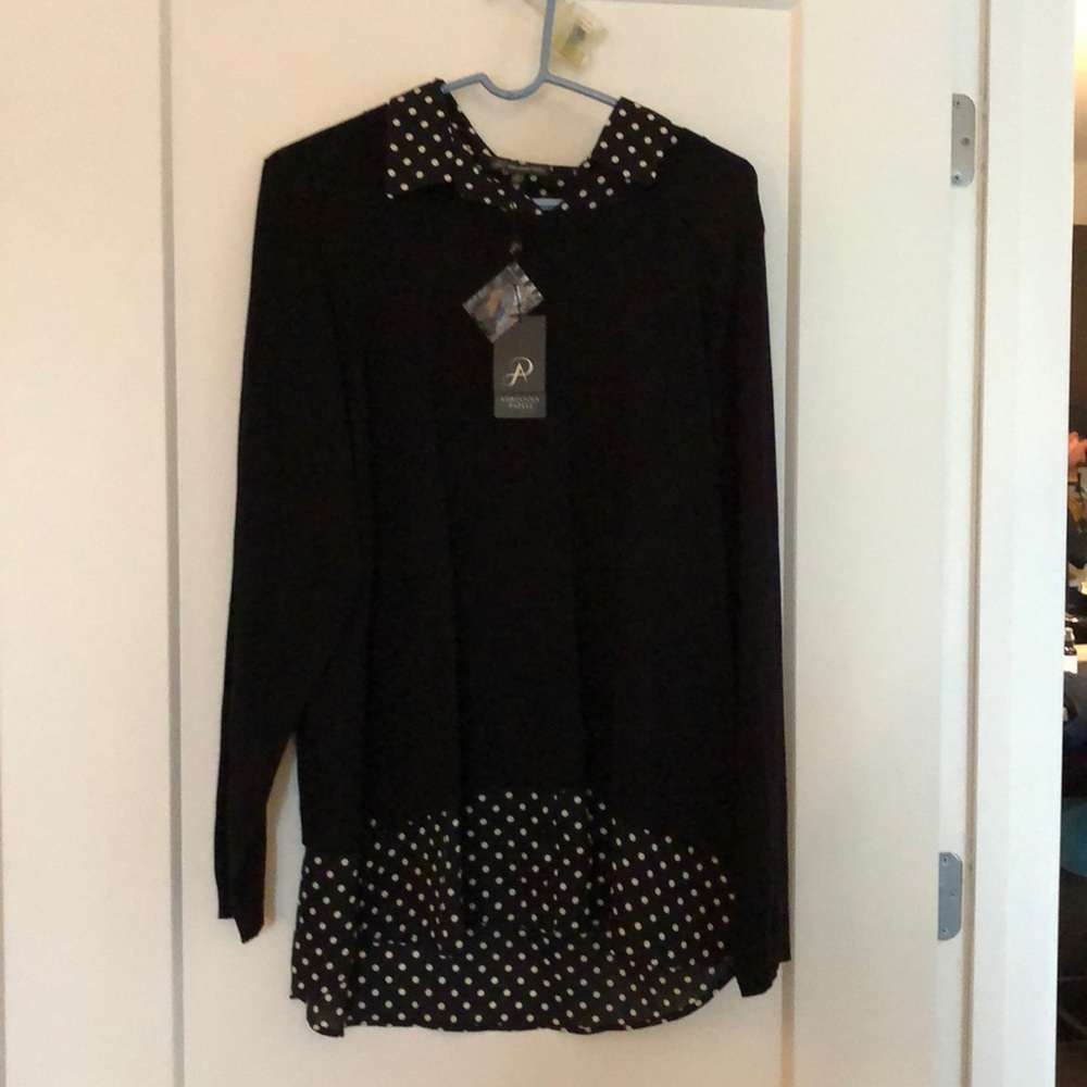 Adrianna Papell black dressy sweater and blouse